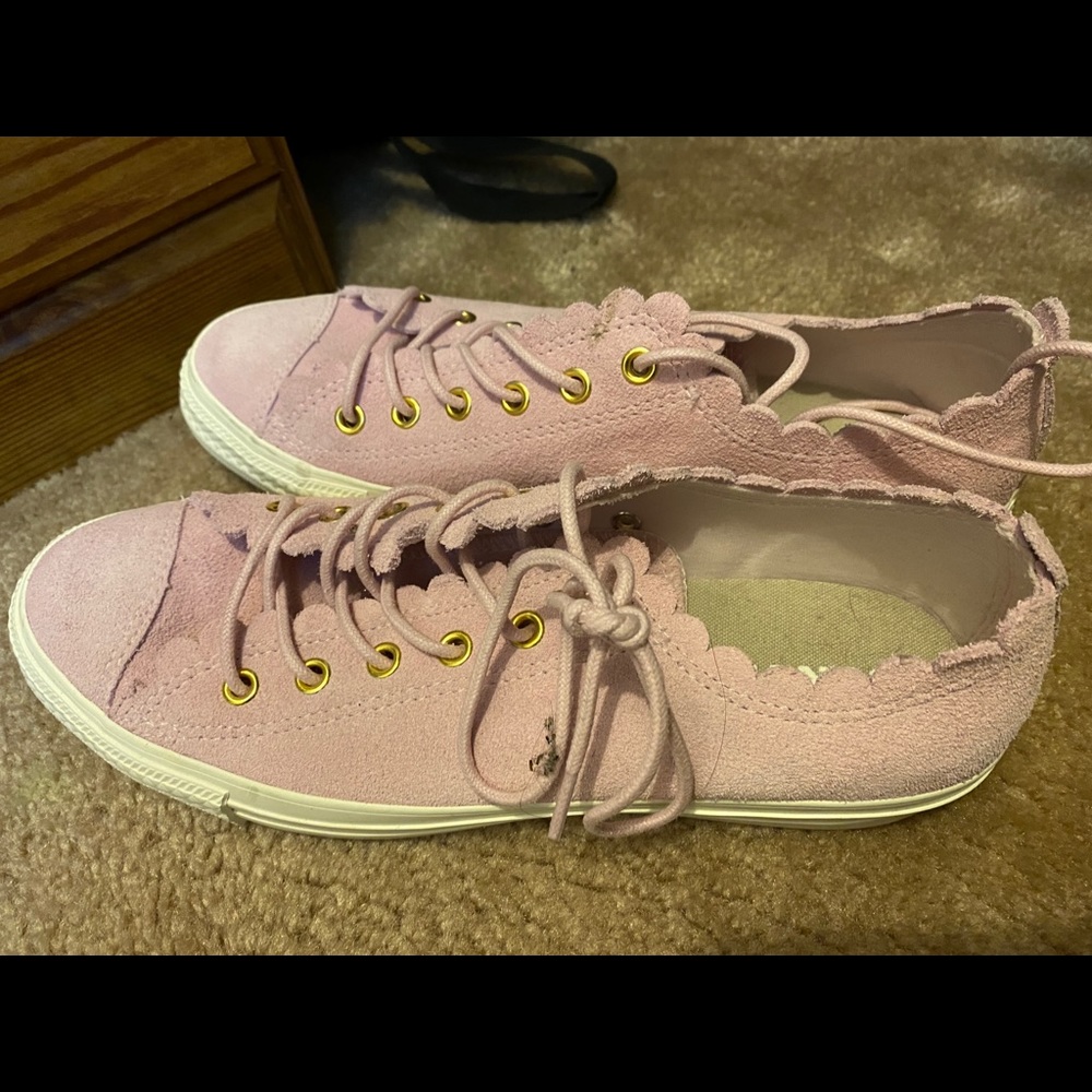 Lace converse shoes